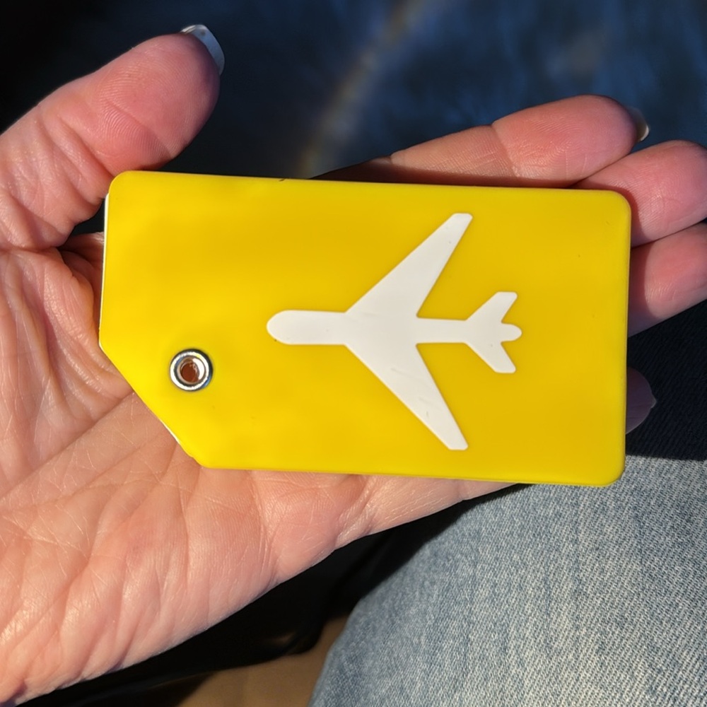 328.  Colorful Airplane Luggage Tags Set of 5 - Picture 7 of 8